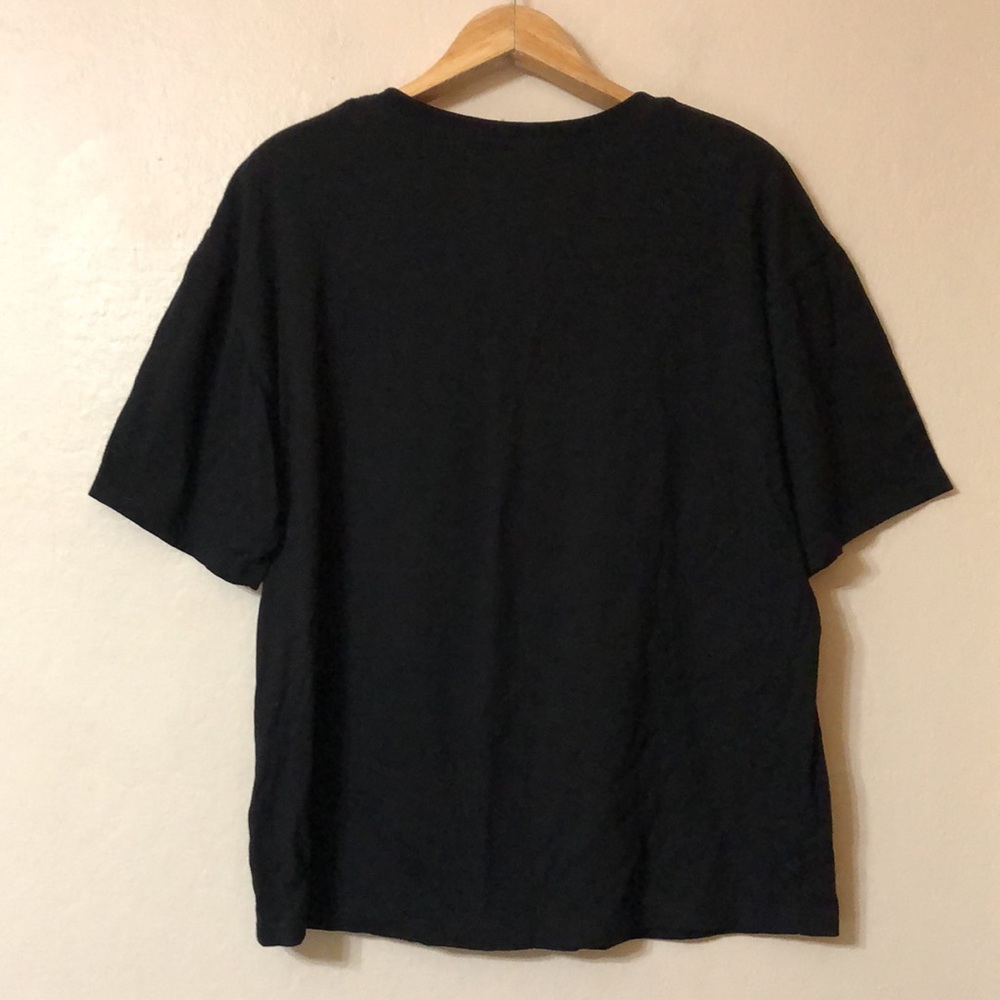 Shein Hippie Boho Whisper Words Of Wisdom Oversized Black Tee - Picture 8 of 9
